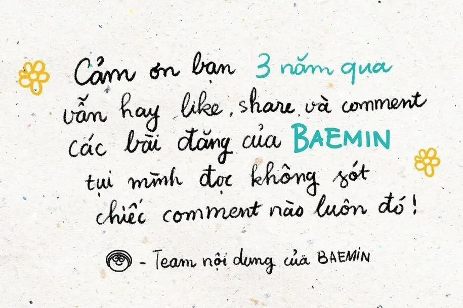 Chiến dịch "Cảm ơn" nhân dịp sinh nhật 3 năm của Beamin