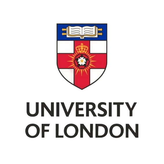 University of London crest above the words “University of London.”