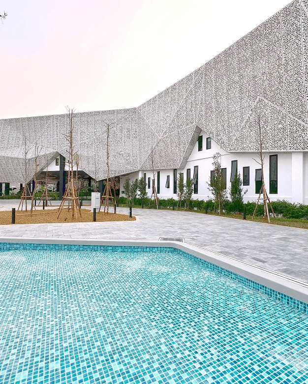 BUV campus accommodation with swimming pool and modern student residences in Vietnam