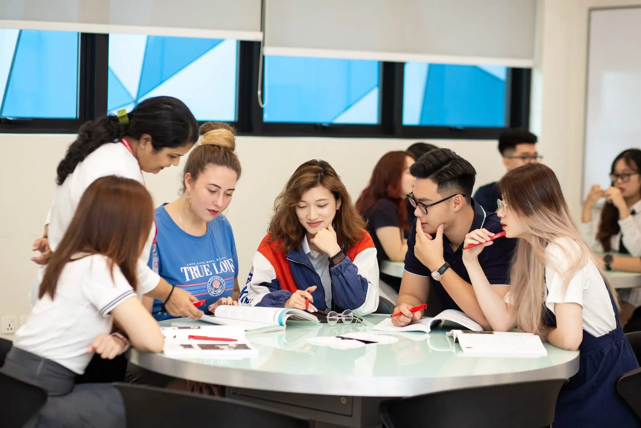 Students studying abroad