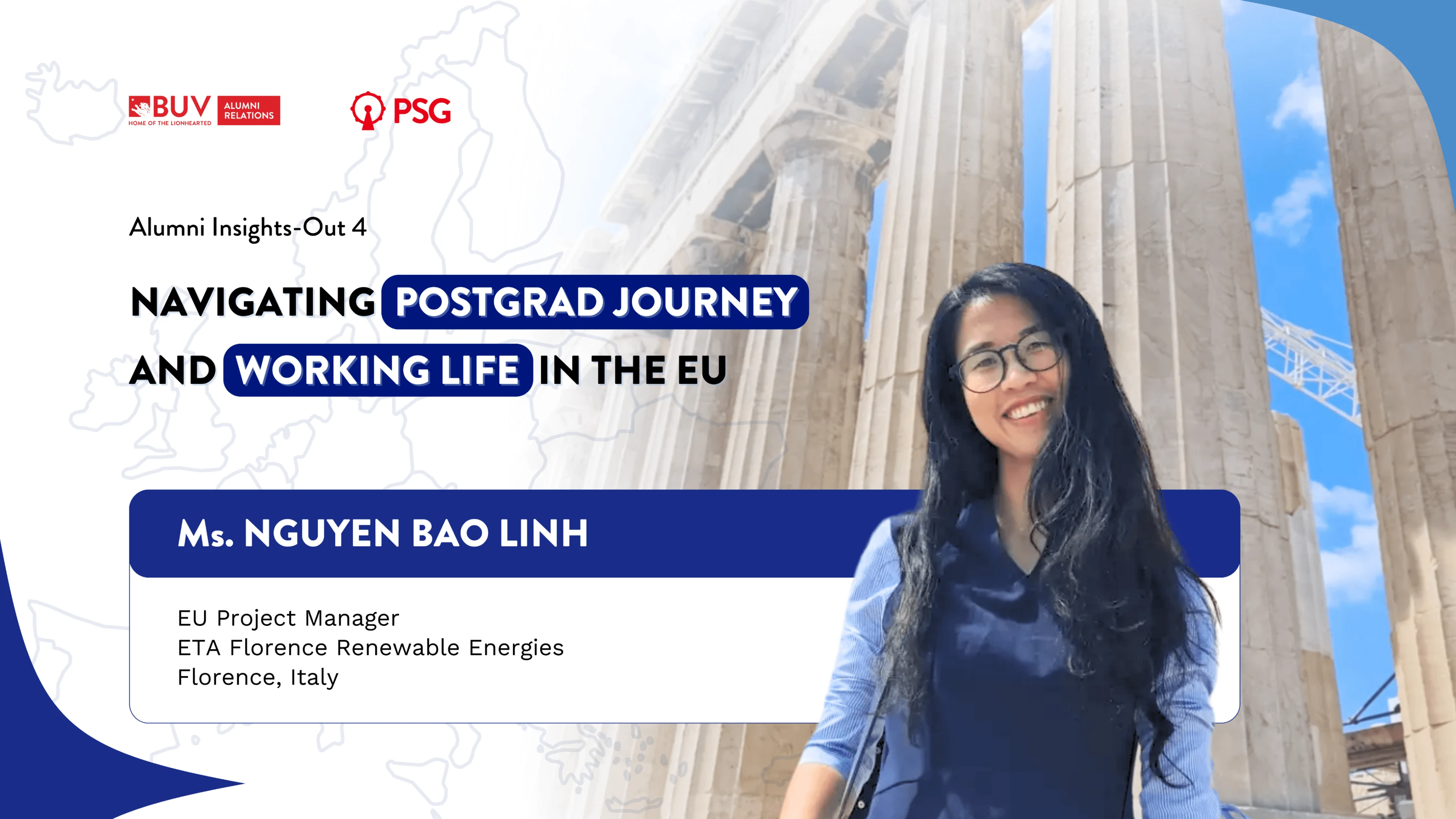 BUV Alumni Insights-Out 4: Nguyễn Bảo Linh on postgraduate study and working in the EU, Florence, Italy