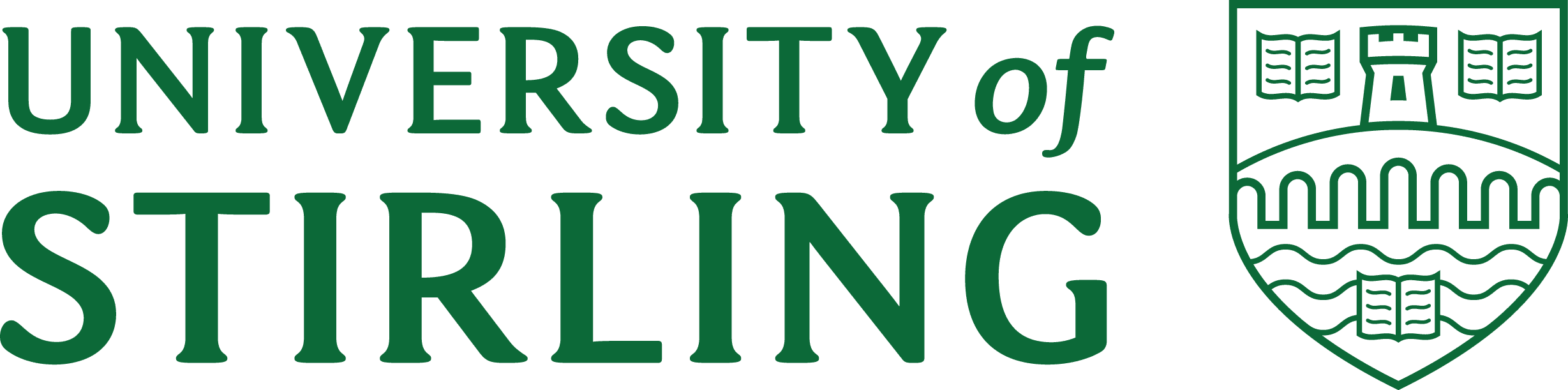 University of Stirling logo with green crest, UK university partner of British University Vietnam (BUV)