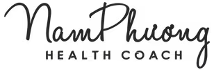 Chữ “Nam Phương HEALTH COACH” trên nền đen.