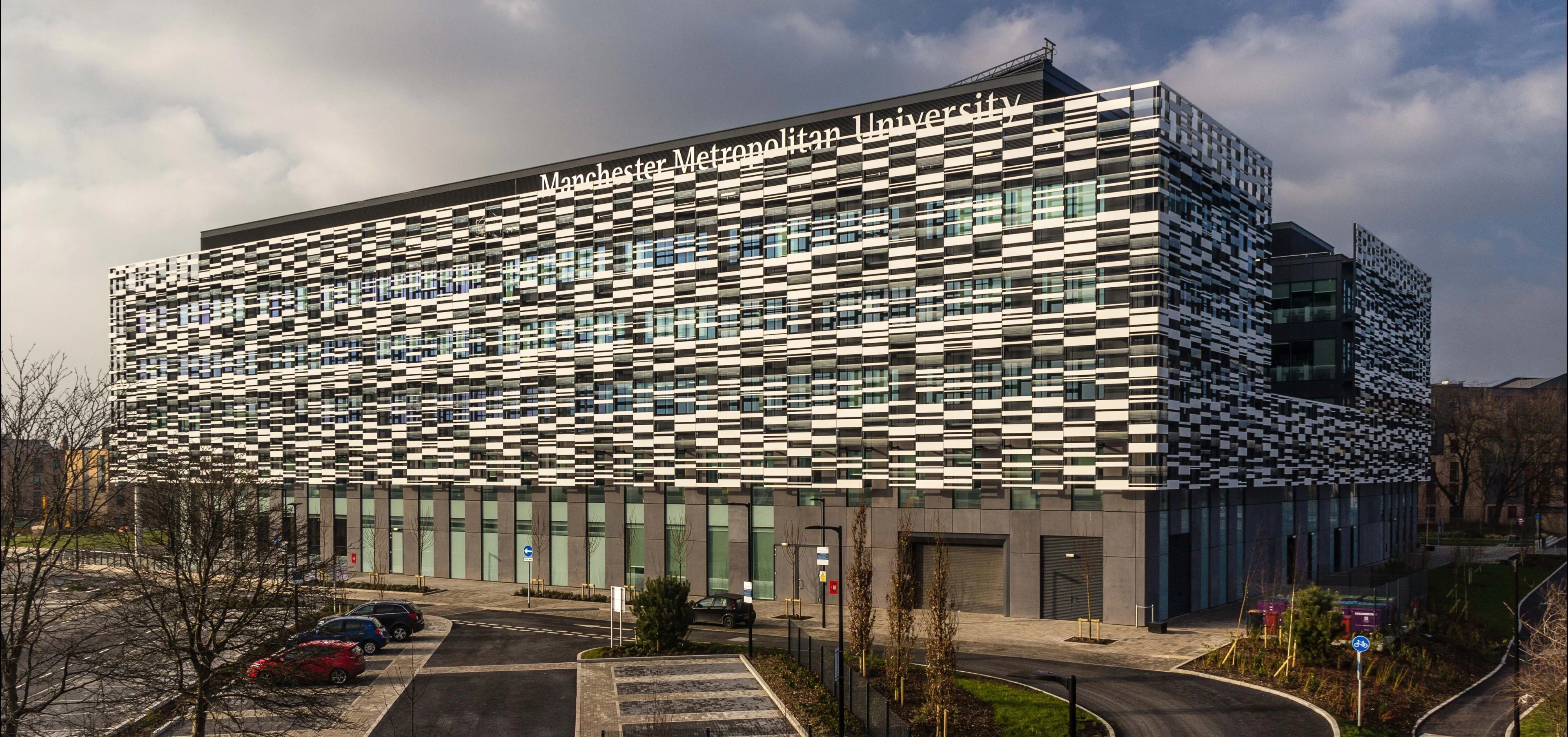 Manchester Metropolitan University campus building in Manchester, UK, partner of BUV