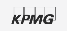 Alt text: **KPMG logo in blue, featuring the company name beneath four outlined square panels.**